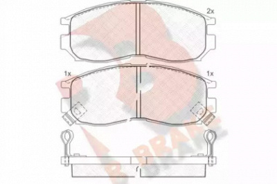 R BRAKE rb0771 -  Комплект тормозных колодок, дисковый тормоз